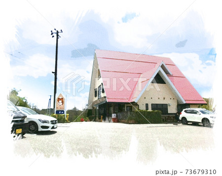 田舎の風景4パン屋さん 田舎の風景4パン屋さん 73679310