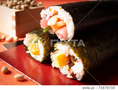 節分の恵方巻 節分 太巻き 節分の恵方巻 節分 太巻き 73679730
