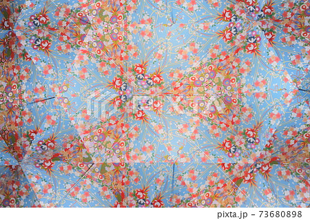 v可愛い千代紙・花・万華鏡14 73680898