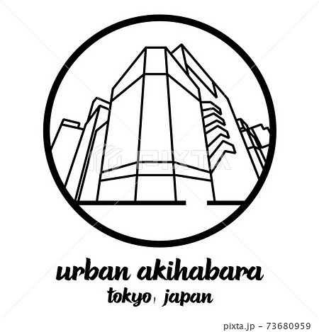 Circle icon line urban Akihabara. vector illustration Circle icon line urban Akihabara. vector illustration 73680959