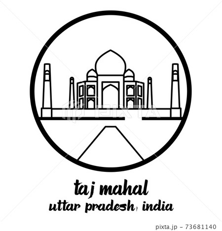 Circle Icon Taj Mahal. vector illustration Circle Icon Taj Mahal. vector illustration 73681140