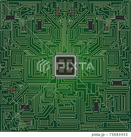 電子回路基板のイメージのイラスト素材