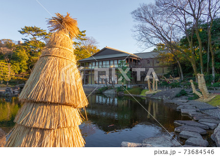 徳川園、蘇鉄の菰巻き〈愛知県名古屋市〉 73684546