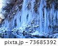 御嶽山の清水からできる白川氷柱群 73685392