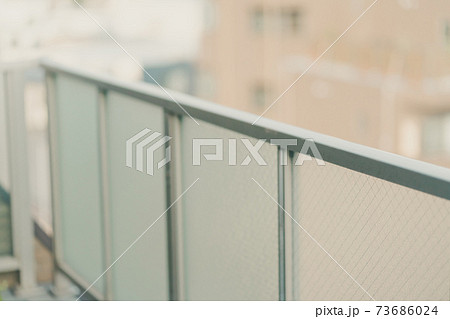 ガラス手摺の写真素材