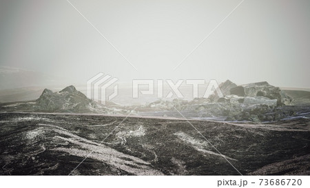 8K Antarctic mountains with snow in fog 8K Antarctic mountains with snow in fog 73686720