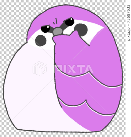 A cute sparrow (purple) that makes you wonder and wrinkles between your eyebrows A cute sparrow (purple) that makes you wonder and wrinkles between your eyebrows 73687632