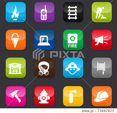 Fire-brigade icon set Fire-brigade icon set 73687825