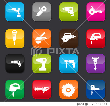 Power tools icons set Power tools icons set 73687831
