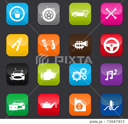 Car shop icons set 73687855