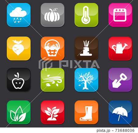 Autumn icons set 73688036