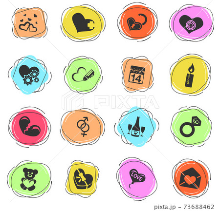 Valentines and Love Icons 73688462