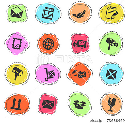 post service icon set post service icon set 73688469