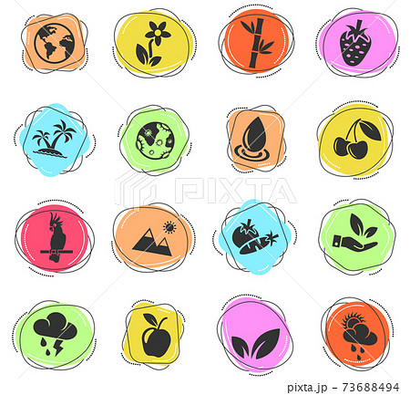 nature icon set nature icon set 73688494