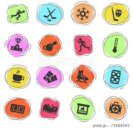 ice rink icon set ice rink icon set 73688565