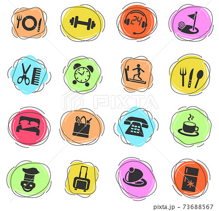 hotel service icon set hotel service icon set 73688567