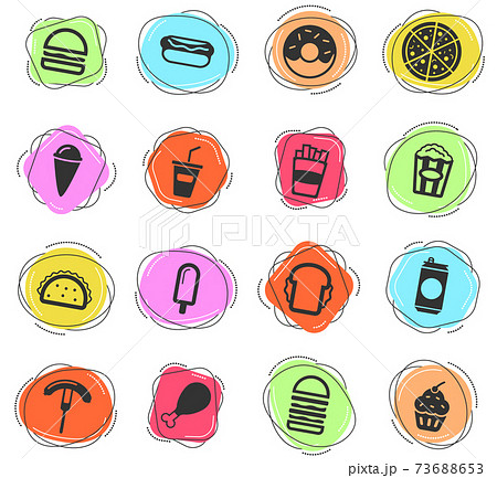 Fast food simply icons Fast food simply icons 73688653
