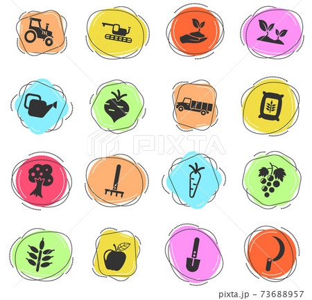 agricultural icon set agricultural icon set 73688957
