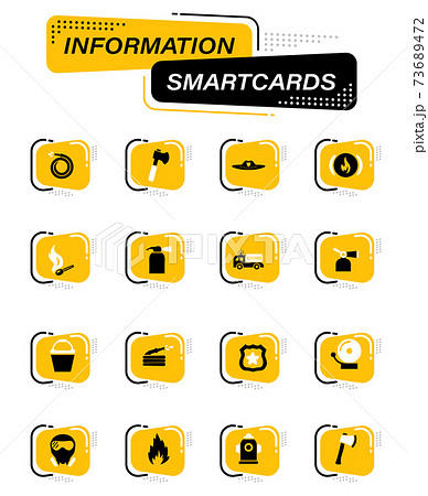 Fire-brigade icon set Fire-brigade icon set 73689472