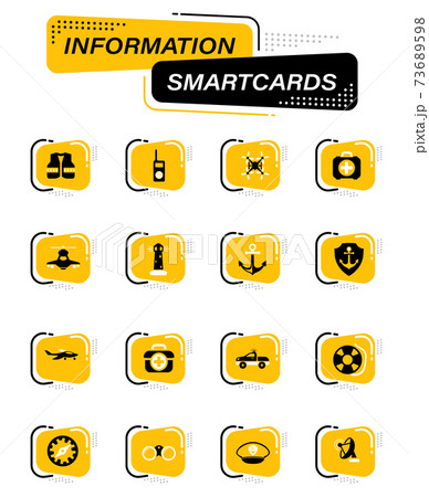 Coast Guard icons set 73689598