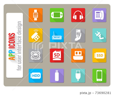 device icon set device icon set 73690281