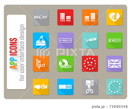 brexit icon set 73690348
