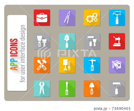 Work tools icons set 73690403