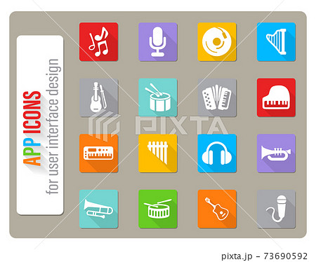 music icon set music icon set 73690592