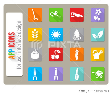 gardening icon set 73690703