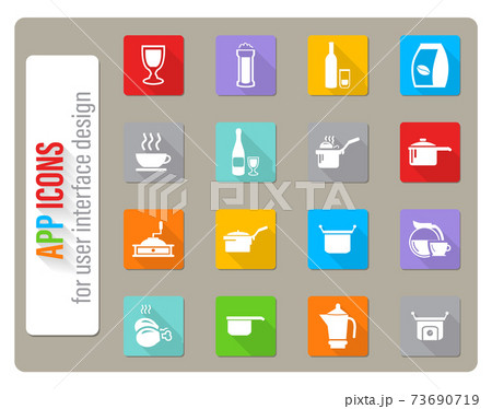 food and kitchen icon set food and kitchen icon set 73690719
