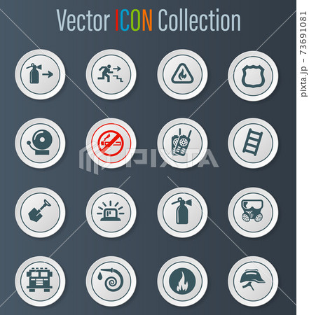 Fire-brigade icon set 73691081