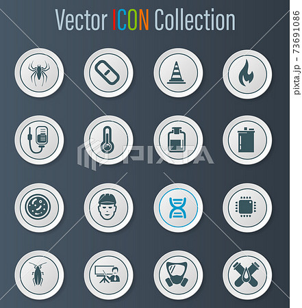 Faculty of biology icons set 73691086