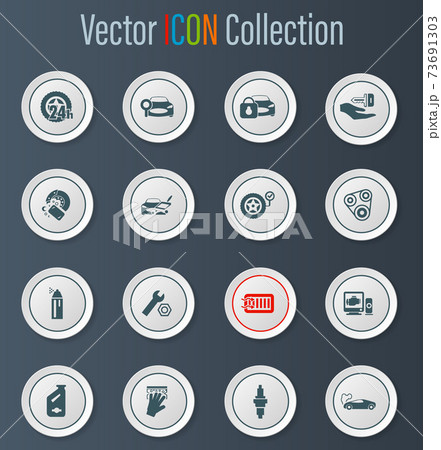 Car shop icons set 73691303