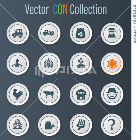 Agriculture and farming icons set Agriculture and farming icons set 73691362