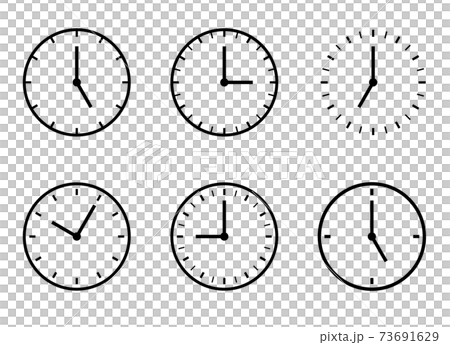 時計アイコンの時間バリエーションセット 時計アイコンの時間バリエーションセット 73691629