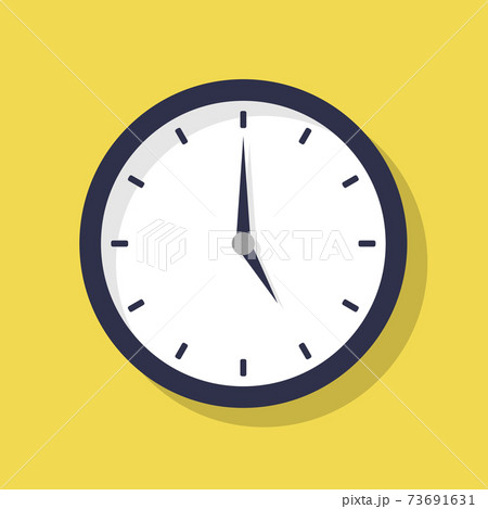 5時の時計イラストアイコン 5時の時計イラストアイコン 73691631