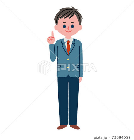 指を指している男子高校生のイラスト素材 全身 のイラスト素材 指を指している男子高校生のイラスト素材 全身 のイラスト素材