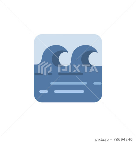 Waves on the sea. Flat icon. Isolated weather vector illustration 73694240