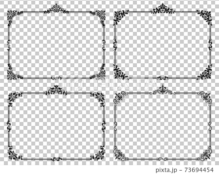 ゴージャス系装飾フレームセット(黒) ゴージャス系装飾フレームセット(黒) 73694454