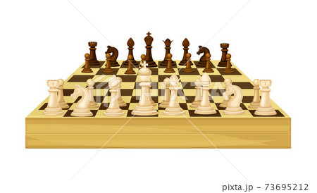 Chess game board with pieces Stock Vector by ©Sudowoodo 333267624