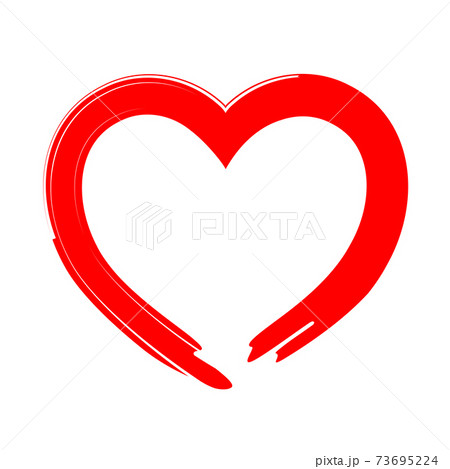 Red heart shape. Design for love symbols. 73695224