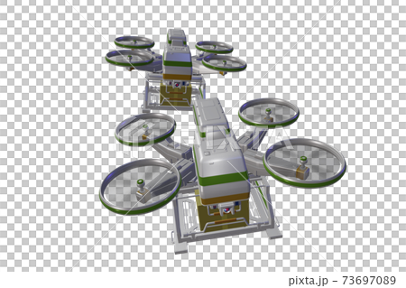 Drone delivery image (formation flight / transparent material version) 73697089