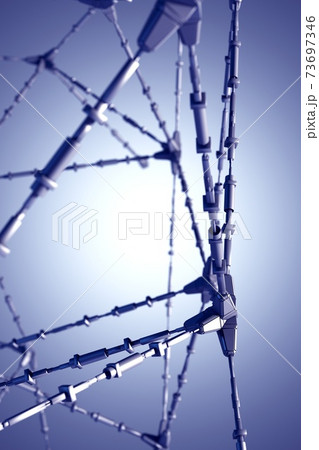 Futuristic abstract background. Neural network. Modern illustration. 3D 73697346