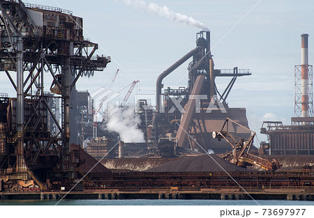 水島製鉄所のプラントの景色 73697977