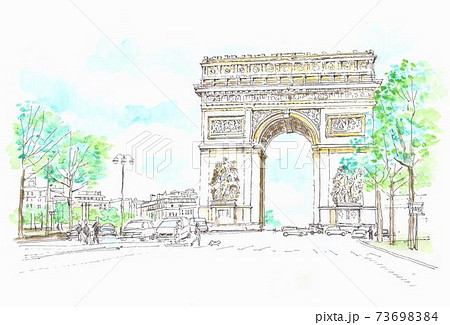 ヨーロッパの街並み・フランス・パリ・エトワール 73698384