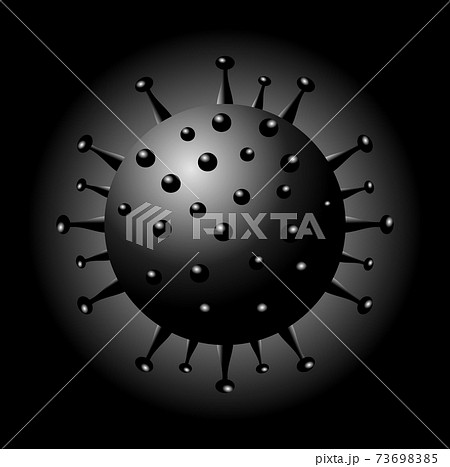 Coronavirus Bacteria Cell Icon, 2019-nCoV, Covid-2019, Covid-19 New Coronavirus Bacteria. Vector Illustration 73698385