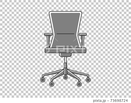 正面から見たオフィスチェアのイラストのイラスト素材