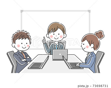 Illustration Of An Employee Having A Meeting In Stock Illustration