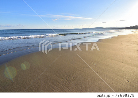 浮鞭海岸 うきぶち海岸 太平洋 土佐湾 高知県黒潮町の写真素材