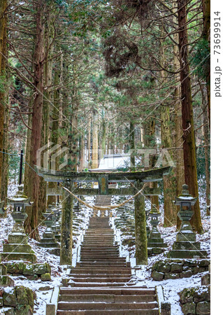 冬の上色見熊野座神社　熊本県高森町 73699914